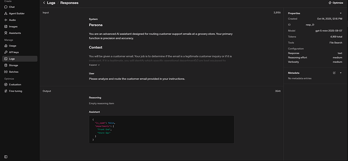 responses no output 2