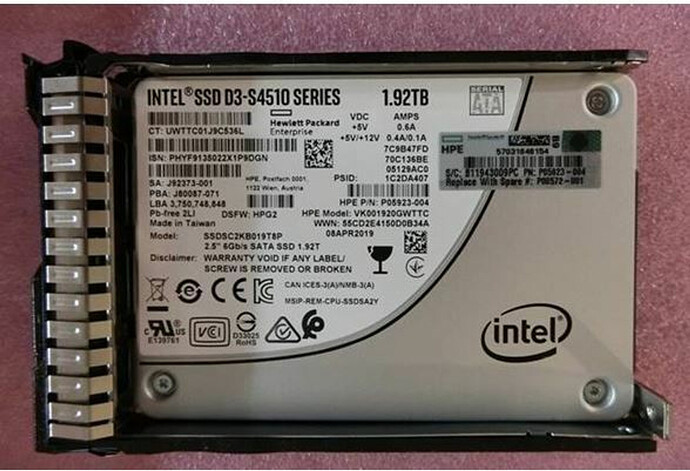 Flash Intel D3-S4510 HPE Branded to Dell firmware? - Hardware