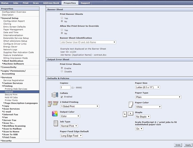 とんすけページ Is it possible to have Xerox 7545/7855 set to print black and