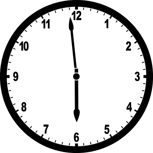 Clock 5:59 | ClipArt ETC