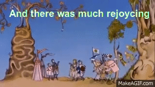 And there was much rejoicing (yaaaaaaaay) - Monty Python & the Holy Grail on Make a GIF