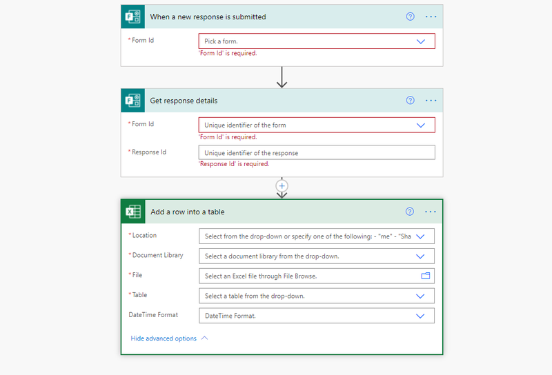 Form data into excel using Power Automate - #2 by spiceuser-i6b9m ...