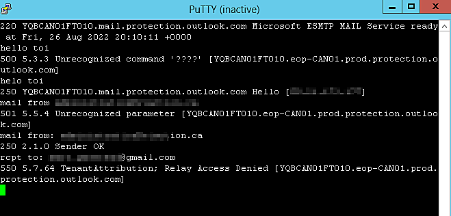 550 5.7.64 TenantAttribution Relay Access Denied - Cloud
