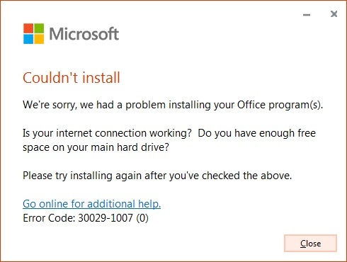 Error Deploying Office 2019 - Software - Spiceworks Community