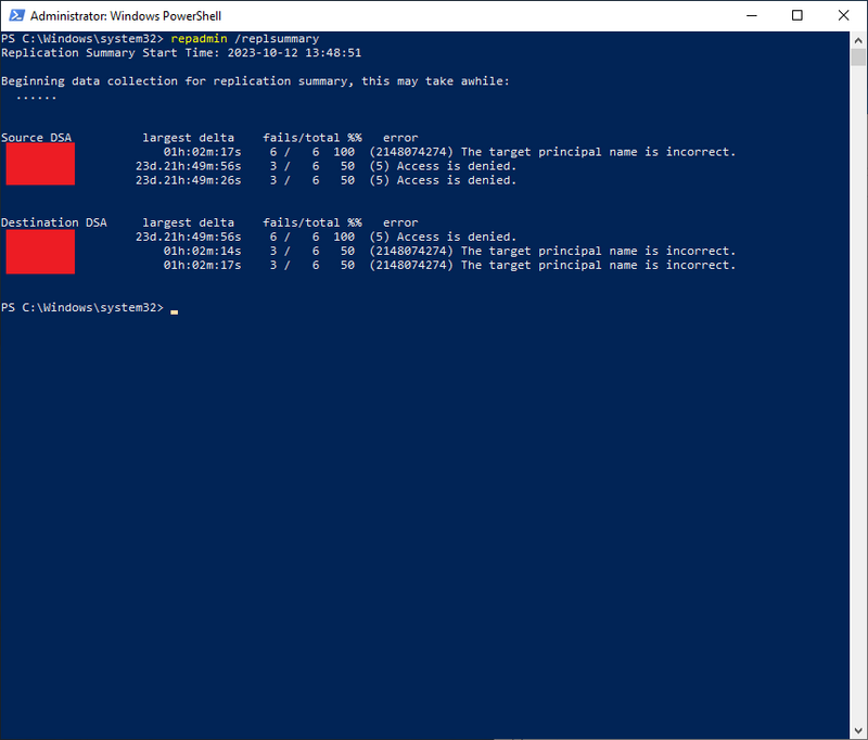 DC - Replaced HDD, Now There's Replication Errors