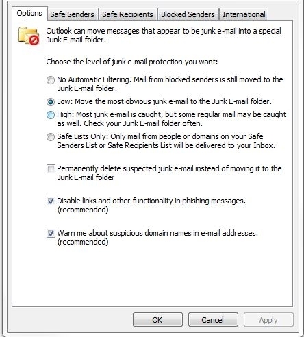 All mails in all accounts goes dirctly to spam folder - Software ...