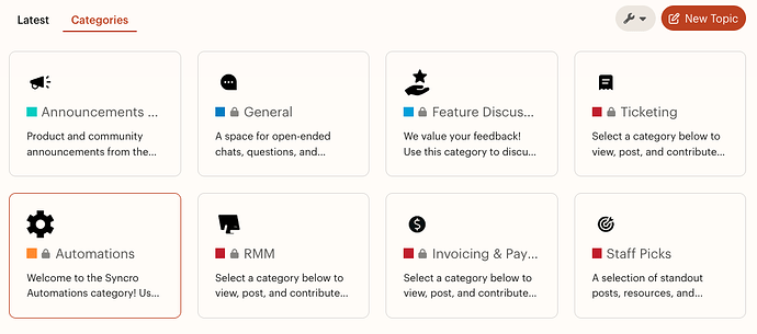 New Automations Category
