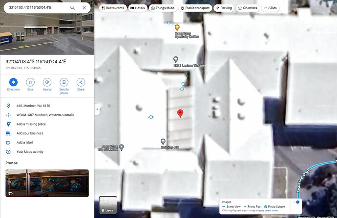 The approximate location of where the murals are located (see first URL)