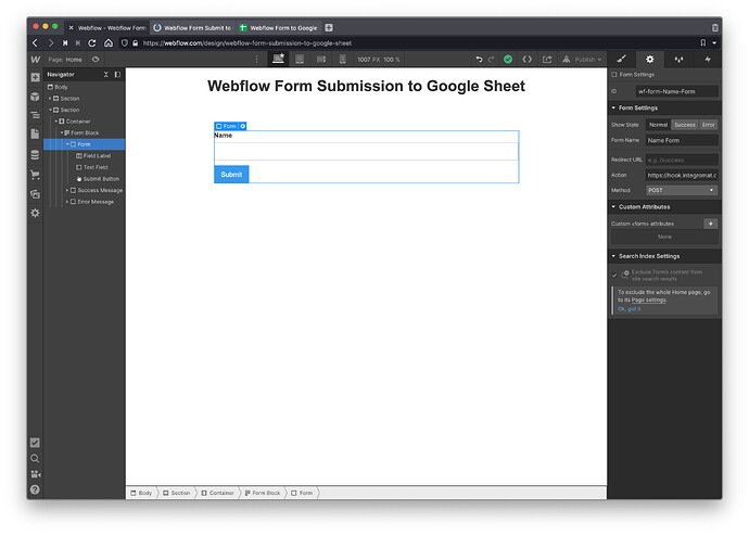 webflow-form-submit-to-google-sheet-webflow
