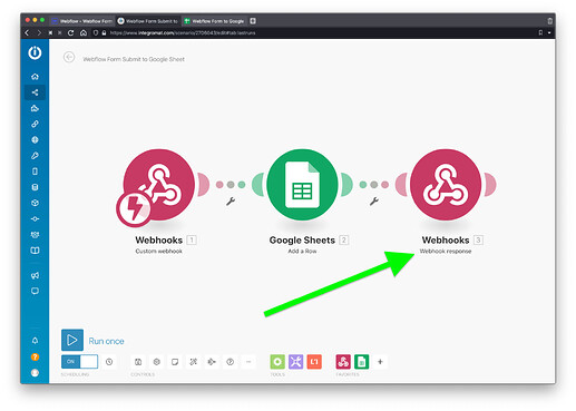 webflow-form-submit-to-google-sheet-integromat