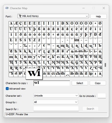 character-map