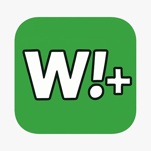 W!+ logo