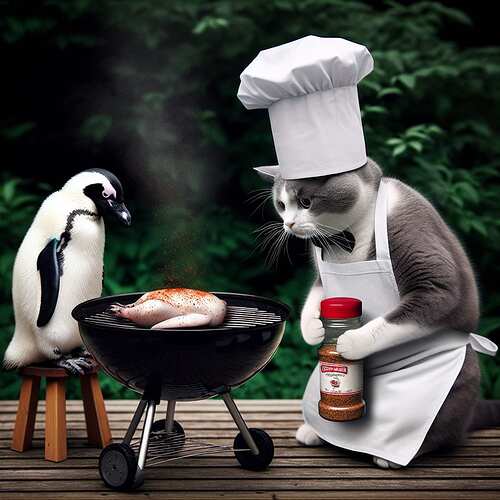 AI BBQ penguin01