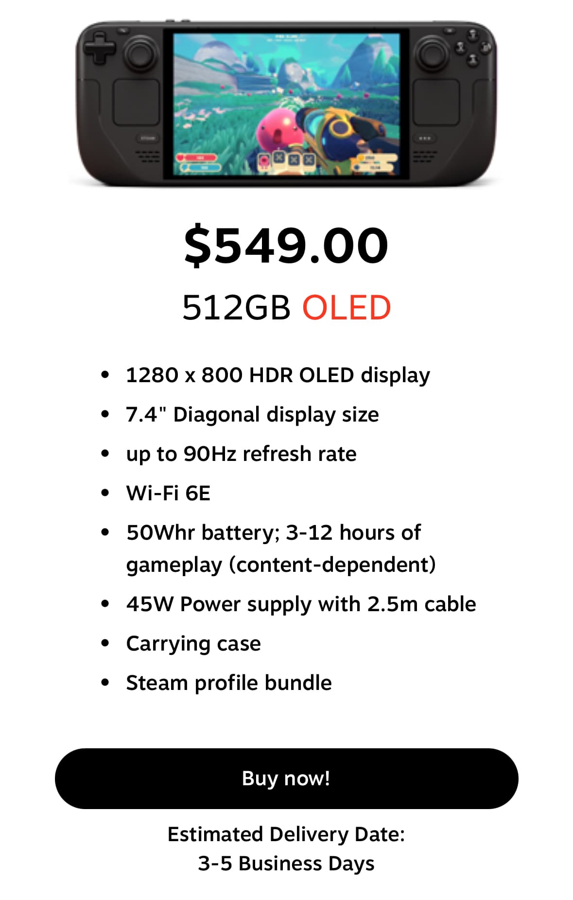 Valve STEAM DECK OLED 512GB STEAM DECK OLED 512GB
