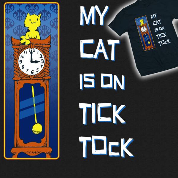 Cat on Tick Tock