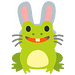 frog + rabbit face (Emoji Kitchen)