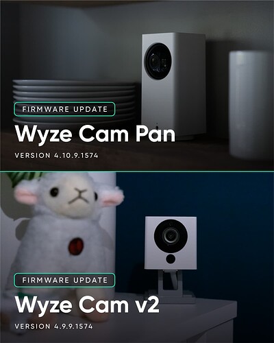 Wyze Cam Pan and Wyze Cam v2 FW