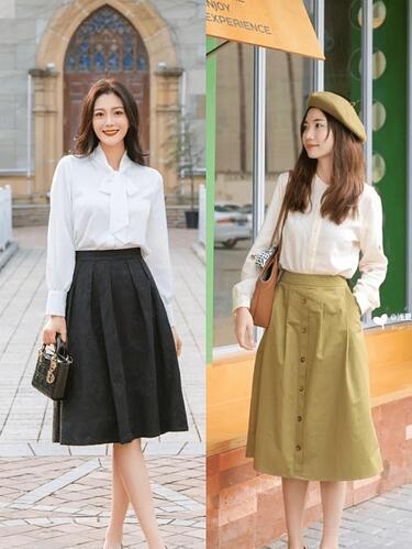 过膝半裙 三四十岁的女人 照着穿太洋气 过膝半裙 三四十岁的女人 照着穿太洋气