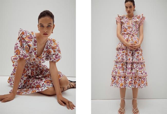 Derek Lam 10 Crosby 活力花纹 荷叶边装饰的时尚