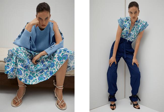 Derek Lam 10 Crosby 活力花纹 荷叶边装饰的时尚